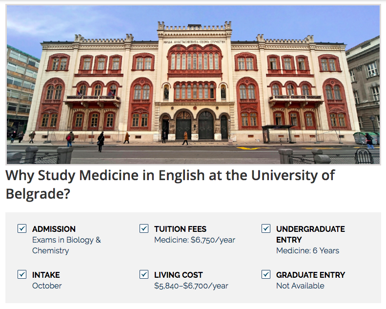 Why Study Medicine in English at the University of Belgrade in Serbia?